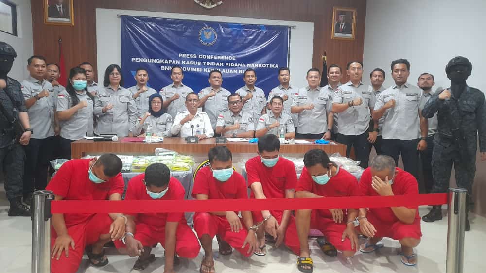Konferensi Pers Pengungkapan Kasus Peredaran Narkoba BNNP Kepri/Kabarbatam.com