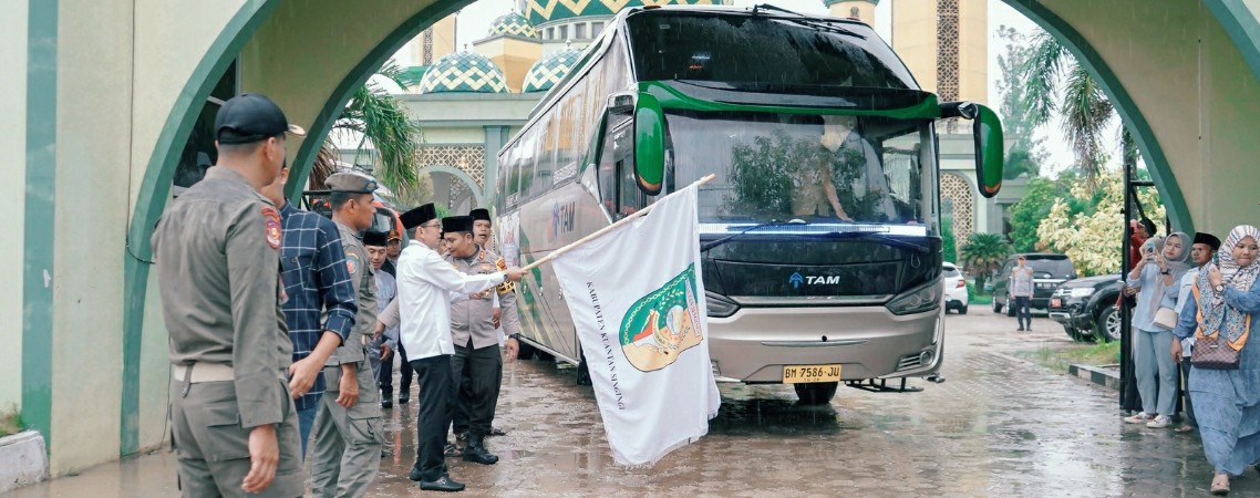 Pelepasan Kafilah MTQ Kuansing ke Kota Dumai