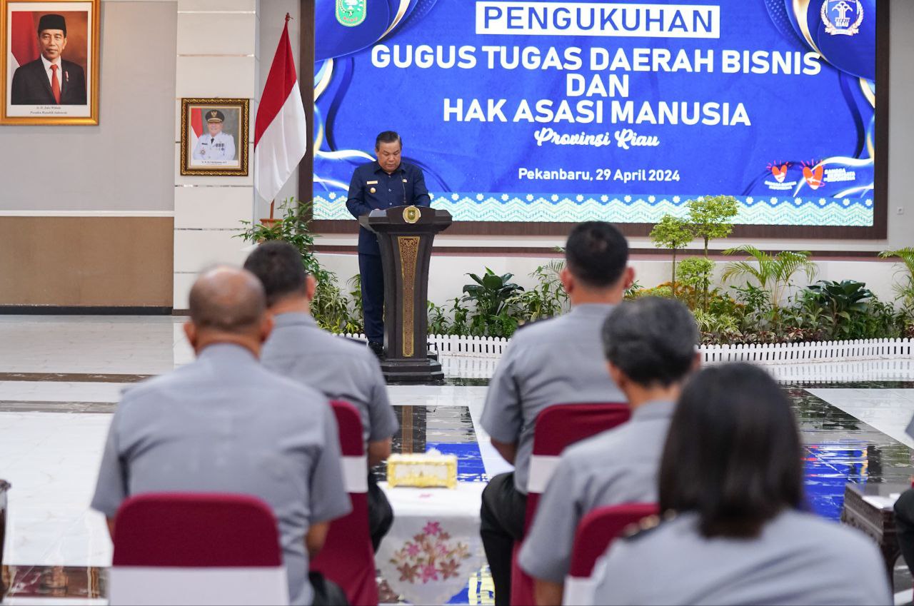 Pengukuhan Gugus Tugas Daerah Bisnis dan Hak Asasi Manusia Riau