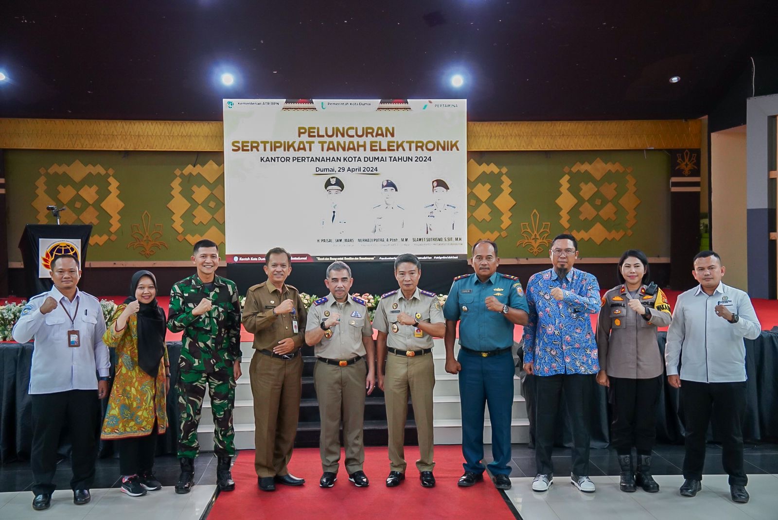 Peluncurkan Sertifikat Tanah Elektronik di Kota Dumai