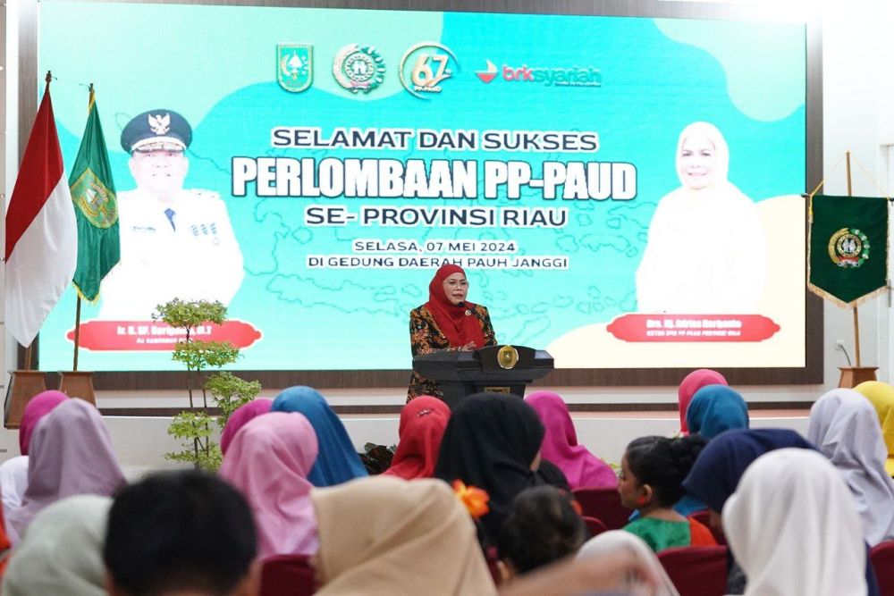 Ketua DPD PP-PAUD Provinsi Riau, Adrias Hariyanto dalam sambutannya