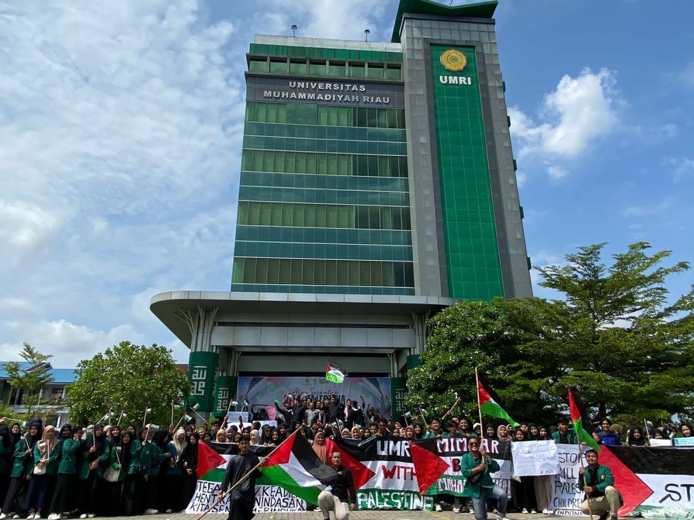 Aksi bela Palestina di UMRI
