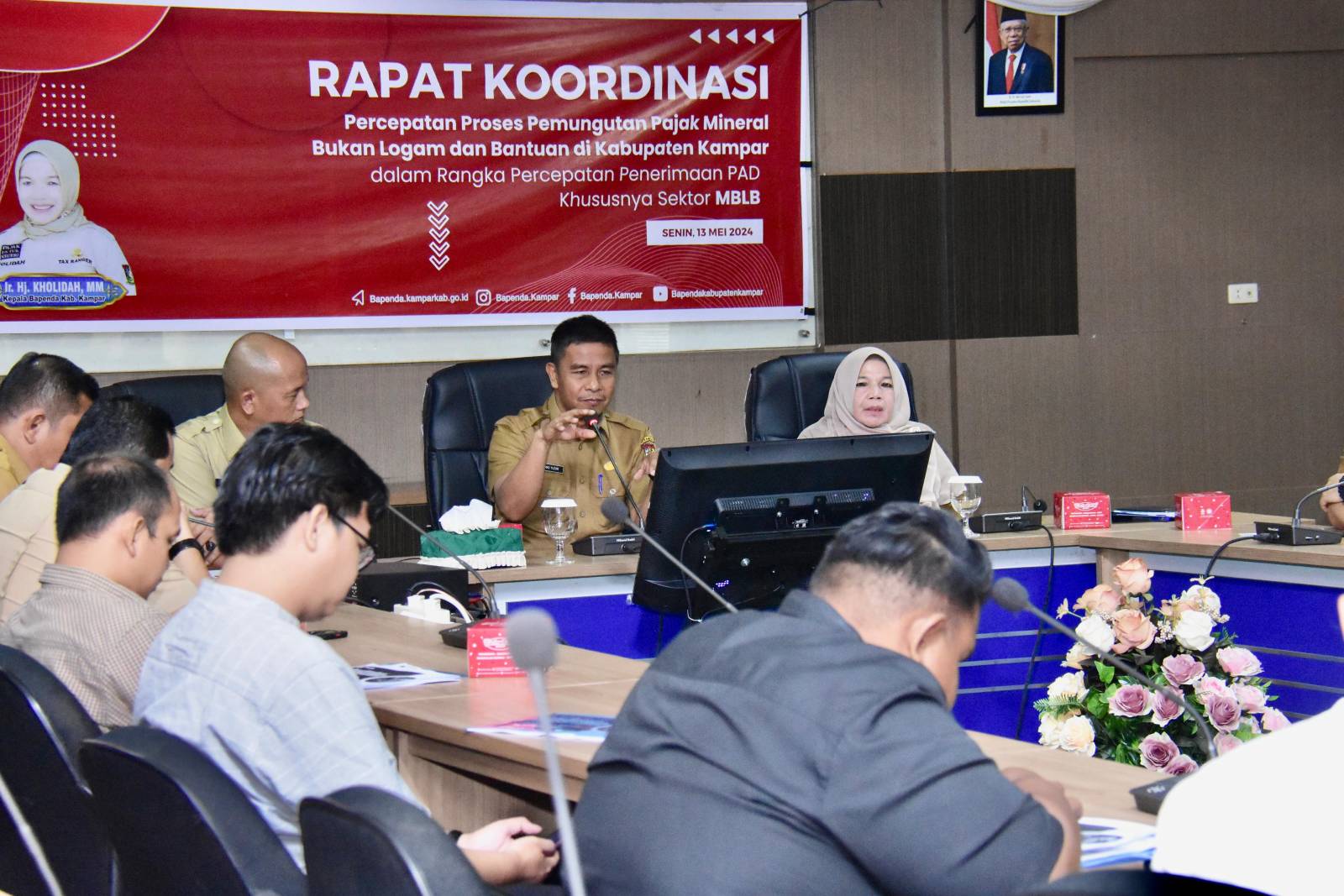 Rakor percepatan pemungutan pajak MBLB di Kampar