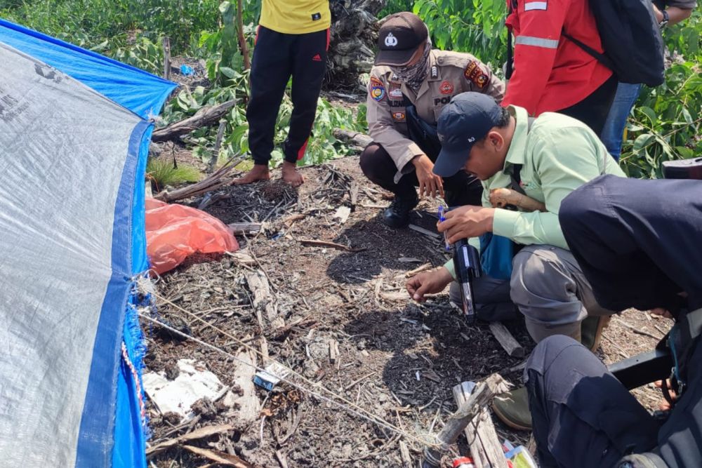 Lokasi diduga jejak harimau di Desa Pulau Muda Pelalawan