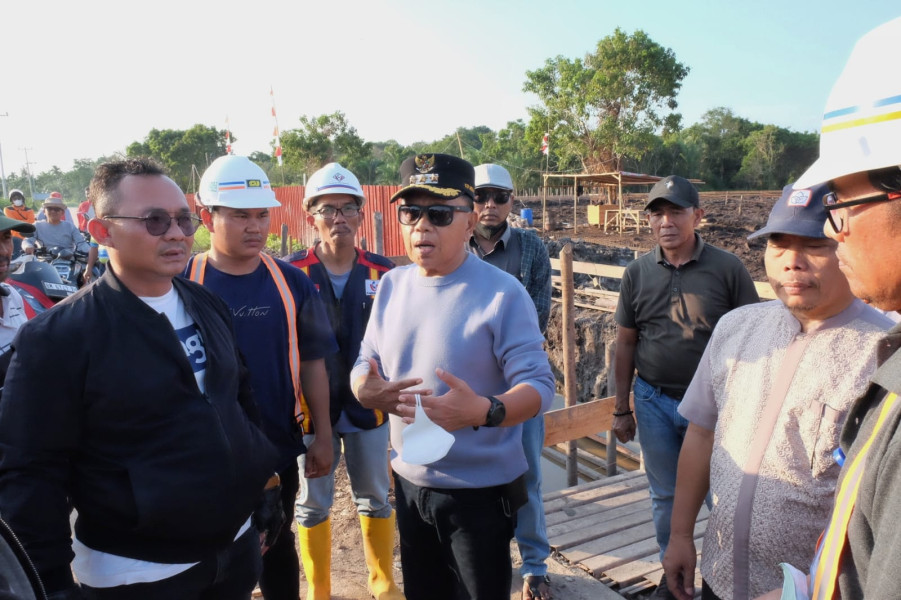 Plt Bupati Meranti, Asmar tinjau pembangunan RS di Desa Penyangun/Wartaporos.com