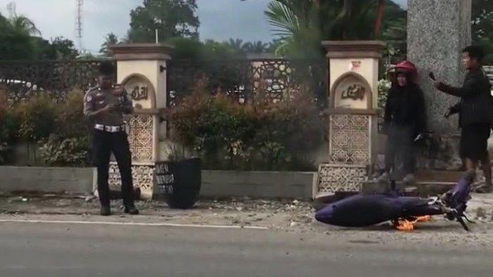 Sepeda motor yang dibakar/Tribunews