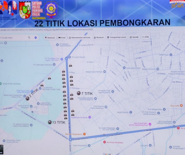 Pemko Pekanbaru telah menentukan 22 lokasi pertama bangunan liar yang akan dibongkar di Kecamatan Payung Sekaki. Foto: Istimewa.