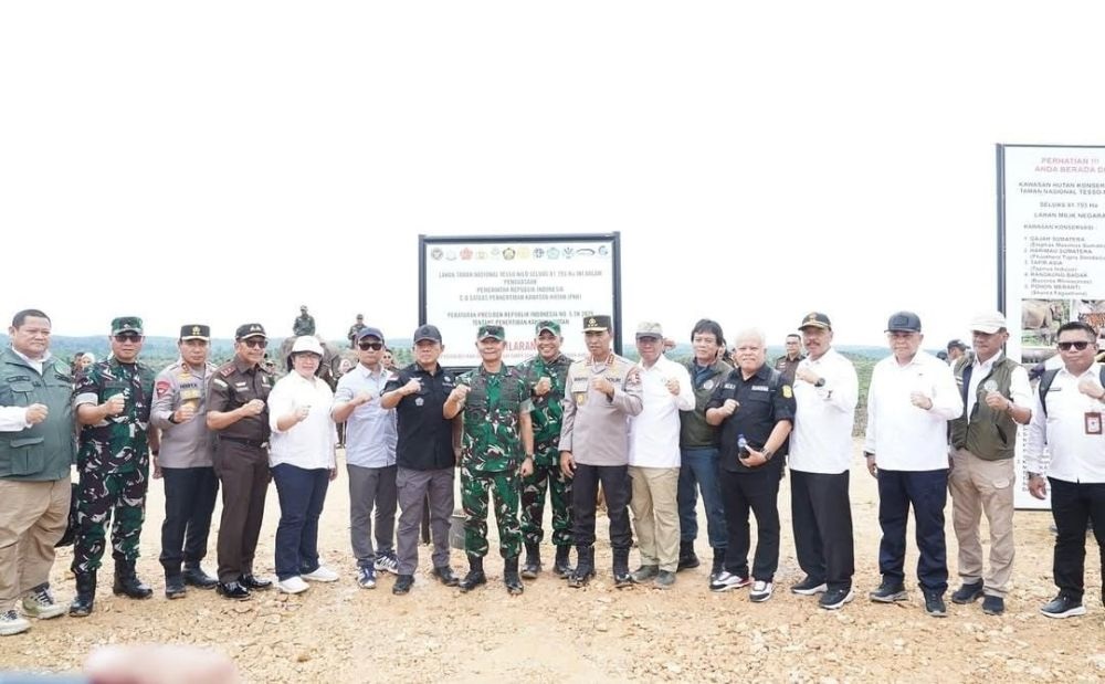 Saat kunjungan  Satgas PKH ke kawasan TNTN beberapa hari lalu
