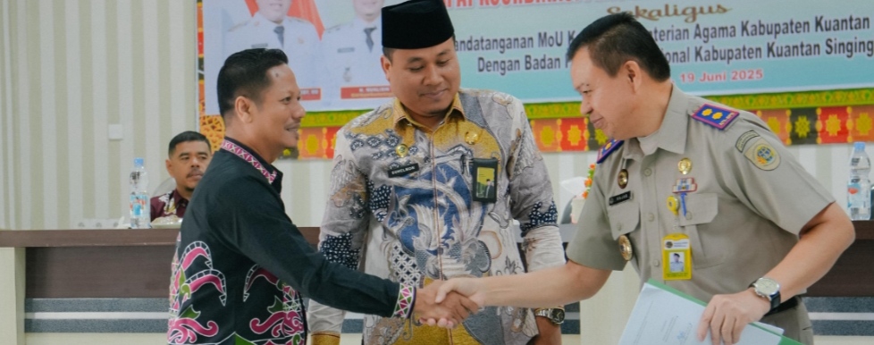 Pertemuan Pemkab Kuansing, Kemenag dan BPN