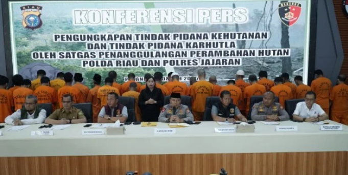 Polda Riau Bongkar 44 Kasus Kejahatan Lingkungan