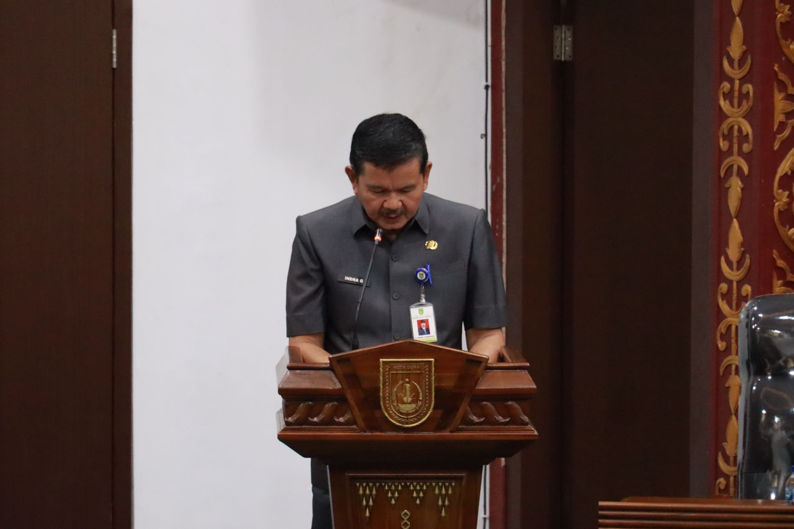 Sekdako Dumai H Indra Gunawan di Paipurna DPRD