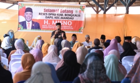 Wakil Ketua III DPRD Bengkalis Reses di Dapil Mandau