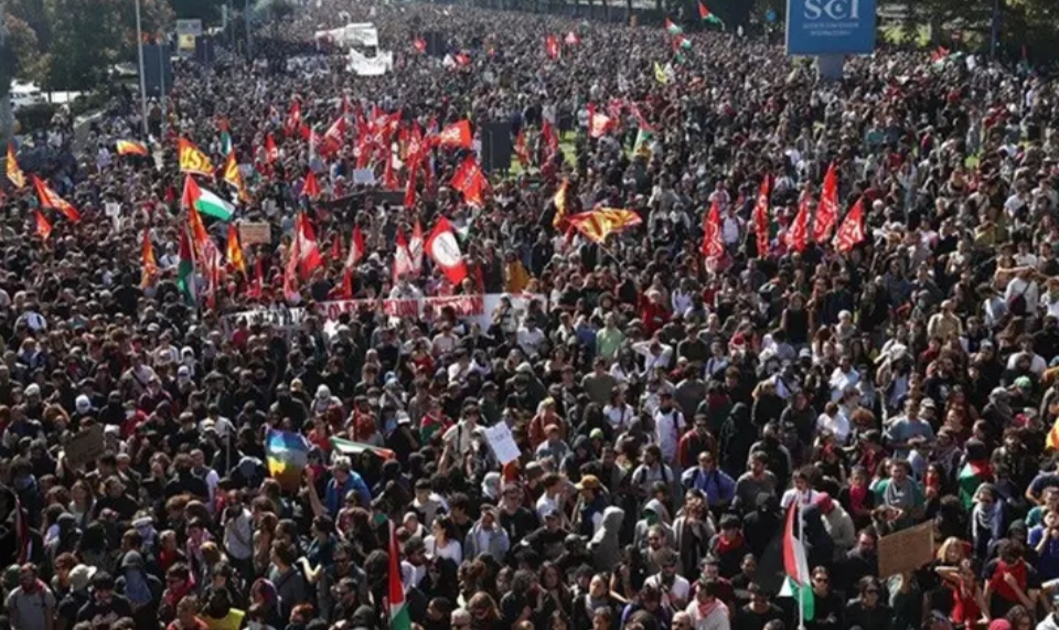 Aksi Solidaritas untuk Gaza di Italia