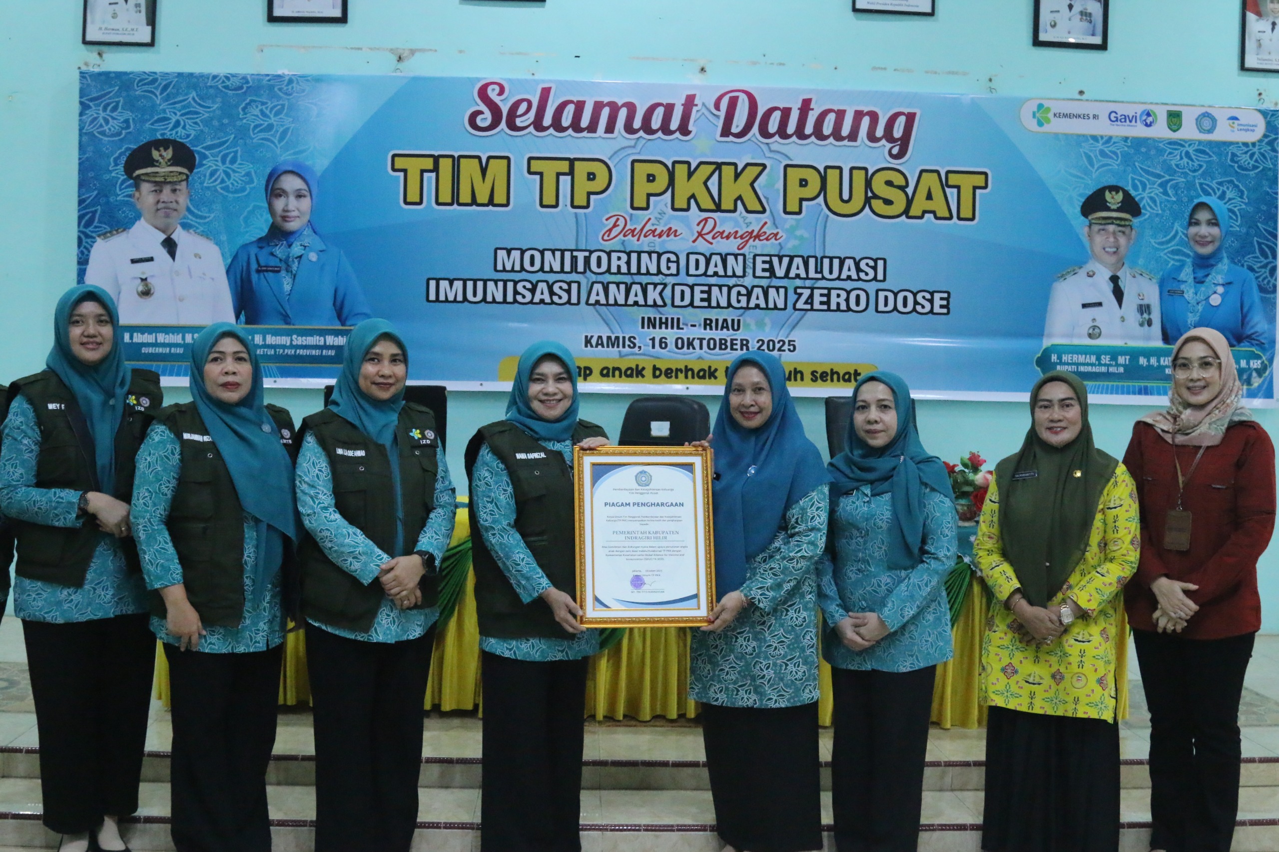 TP PKK Inhil dapat penghargaan dari PKK Pusat