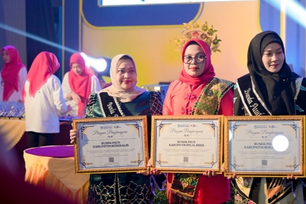 Bupati Bengkalis Kasmarni Terima Penghargaan Bunda PAUD dari KPDM