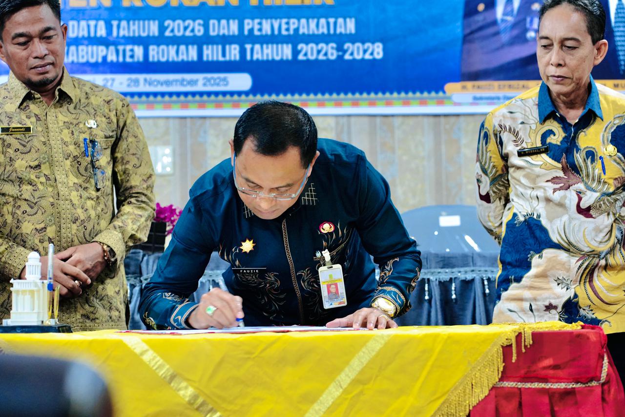 Sekda Rohil saat Forum Satu Data Indonesia di Bagansiapiapi