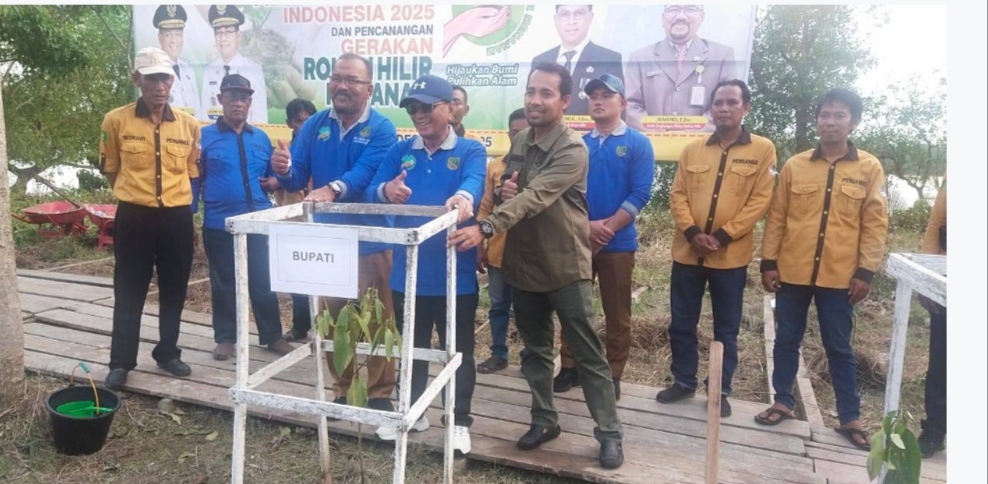 Aksi tanam bakau di Rokan Hilir