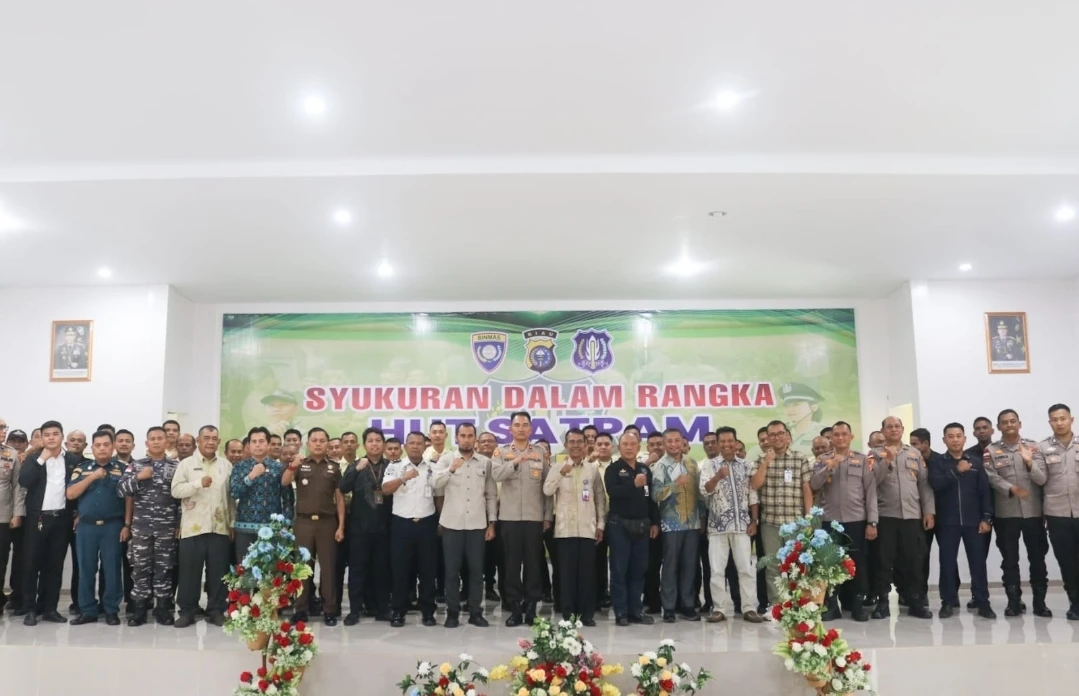 Syukuran peringatan HUT Satpam di Meranti