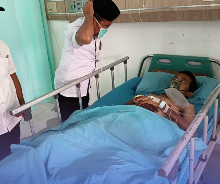 Wahyu, orang terlantar yang dipulangkan Dinsos Jambi ke Pekanbaru, telah meninggal dunia. Foto: Istimewa.