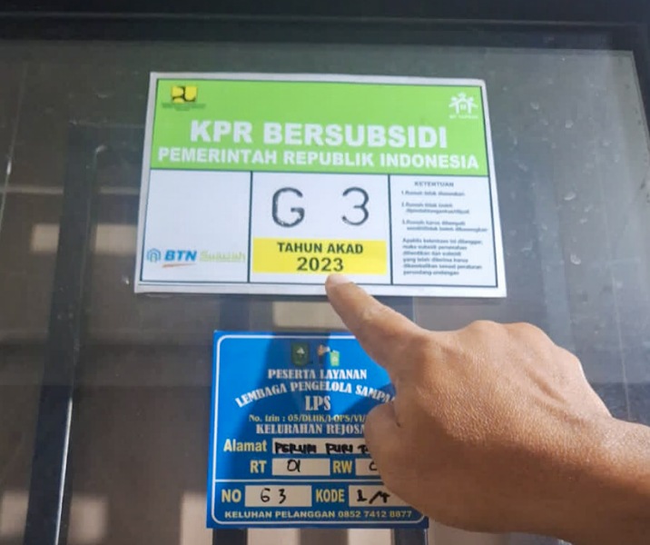 Rumah KPR bersubsidi di Jalan Indra Puri, Kelurahan Rejosari, Kecamatan Tenayan Raya, Kota Pekanbaru. Foto: Istimewa.