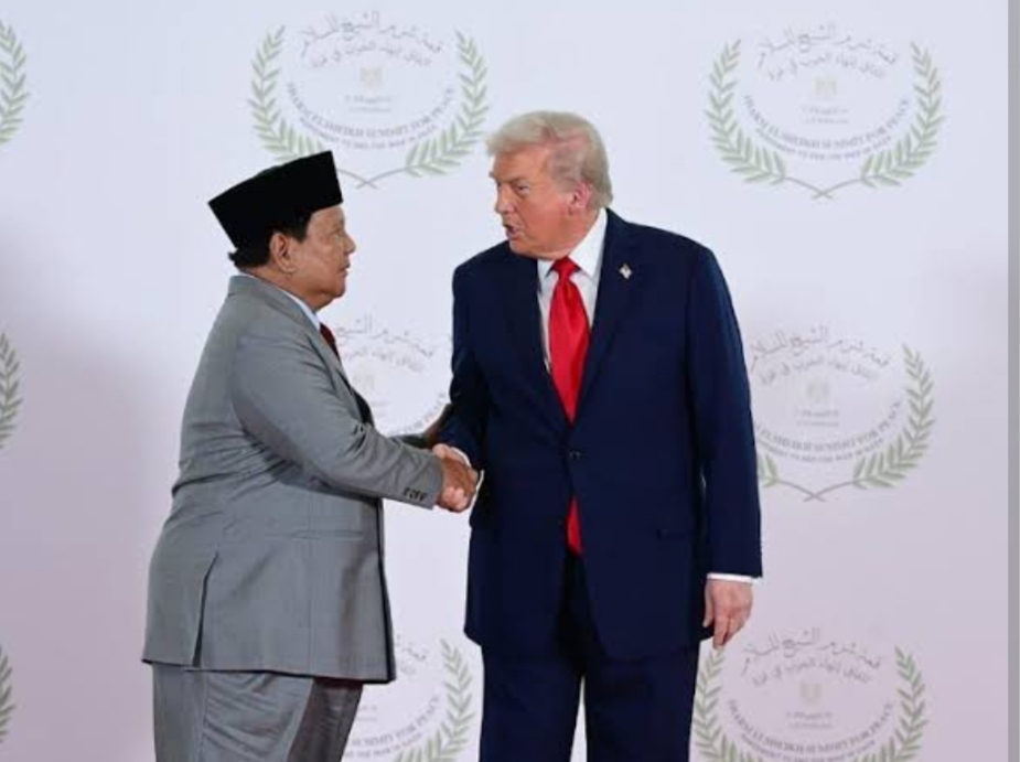 Presiden Prabowo Subianto bersama Presiden AS Donald Trump