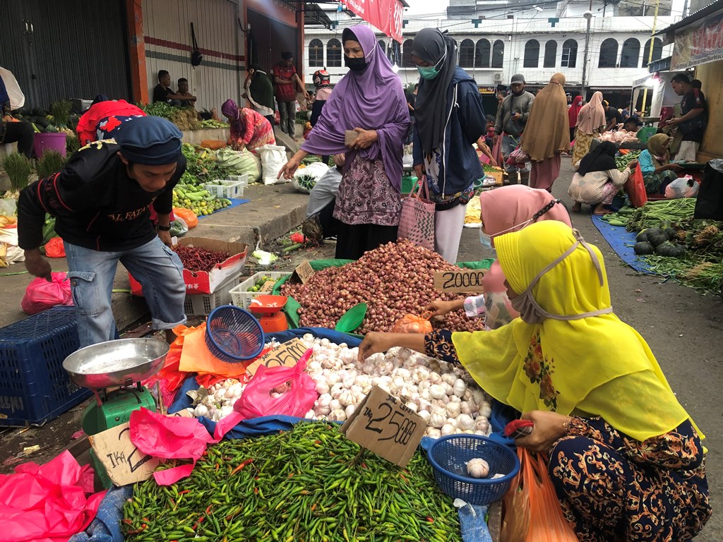 Kegiatan jual beli di Tembilahan Inhil