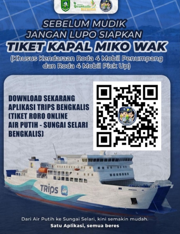 Kendaraan Roda Empat Harus Siapkan Tiket Lewat Aplikasi TRIPS Bengkalis