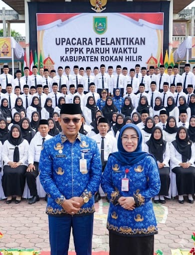 Saat pelantikan PPPK Paruh Waktu Rohil