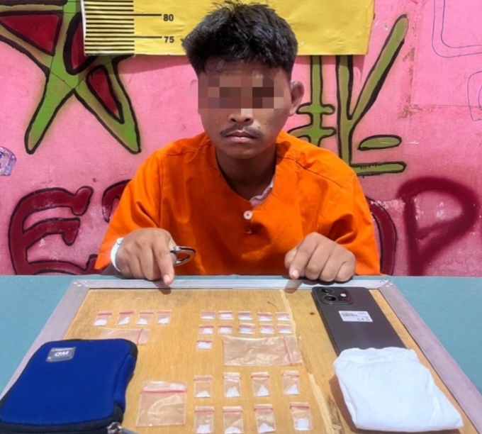 Pengedar 23 Paket Sabu Diciduk Satnarkoba Polres Bengkalis