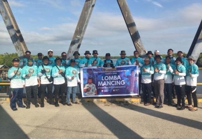 Juara Tim Lomba Mancing Diraih Kasi Humas Lapas Bengkalis Sempena HBP ke 62