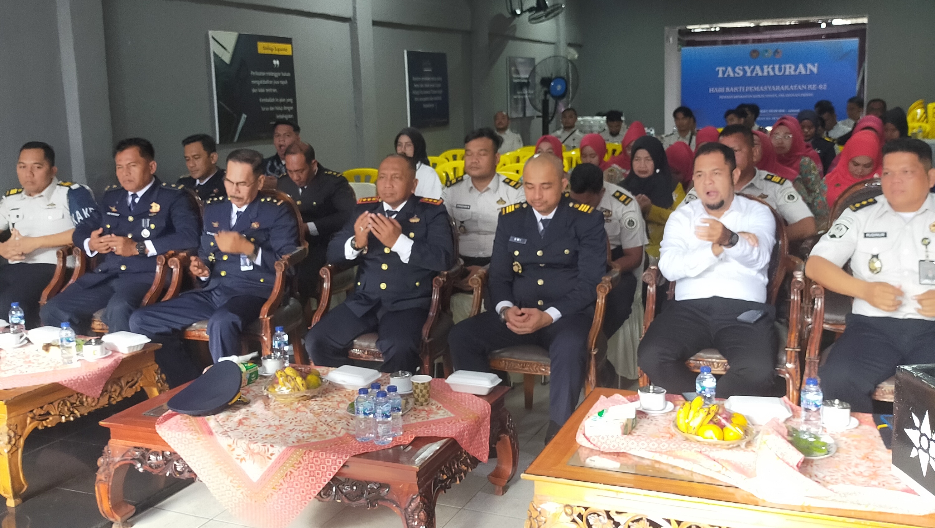 Puncak HBP Ke-62, Lapas IIA Bengkalis Ikuti Tasyakuran Virtual dan Saksikan MoU Strategis Nasional