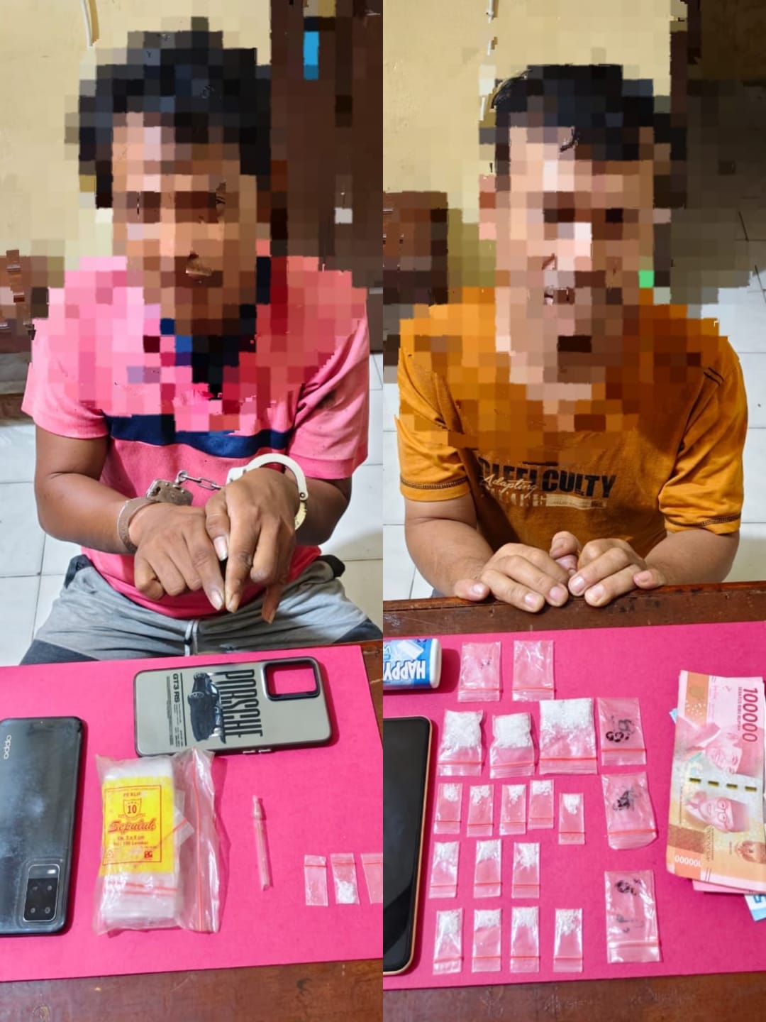 Polsek Kerinci Kanan Bongkar Jaringan Narkoba, Kurir dan Bandar Diringkus di Dua Lokasi