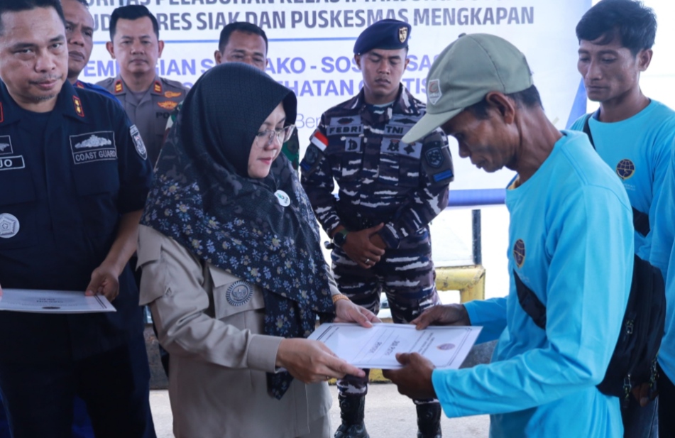 Peserta Pelatihan Pelayaran Nelayan di Siak