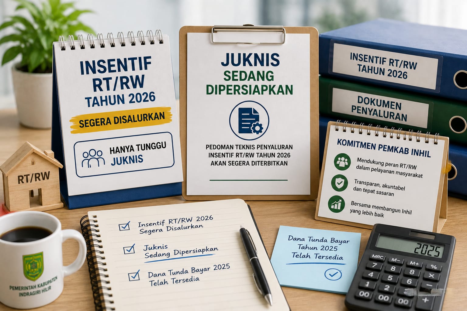 Ilustrasi Penyaluran Insentif RT RW dan Tunda Bayar Pemkab Inhil