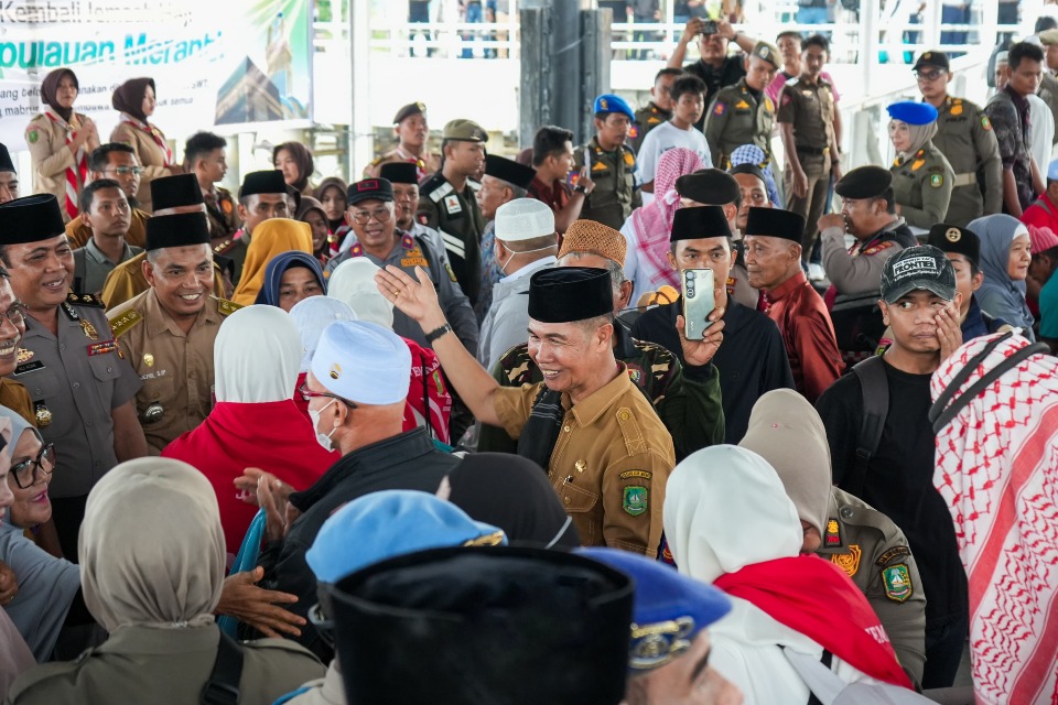 Kedatangan Jemaah Haji di Meranti