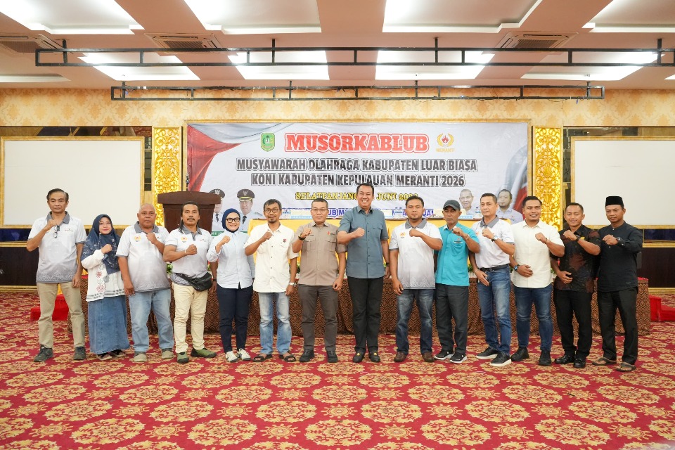 Musyawarah Olahraga Kabupaten Luar Biasa (Musorkablub) Komite Olahraga Nasional Indonesia (KONI) Kabupaten Kepulauan Meranti
