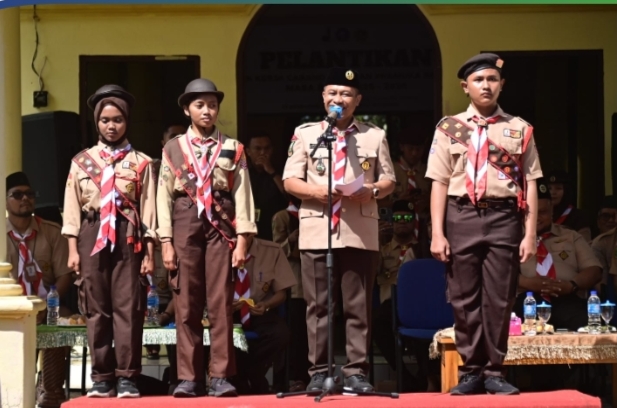Wakil Bupati Bengkalis Lepas Kontingen Pramuka Menuju Jambore Nasional XII
