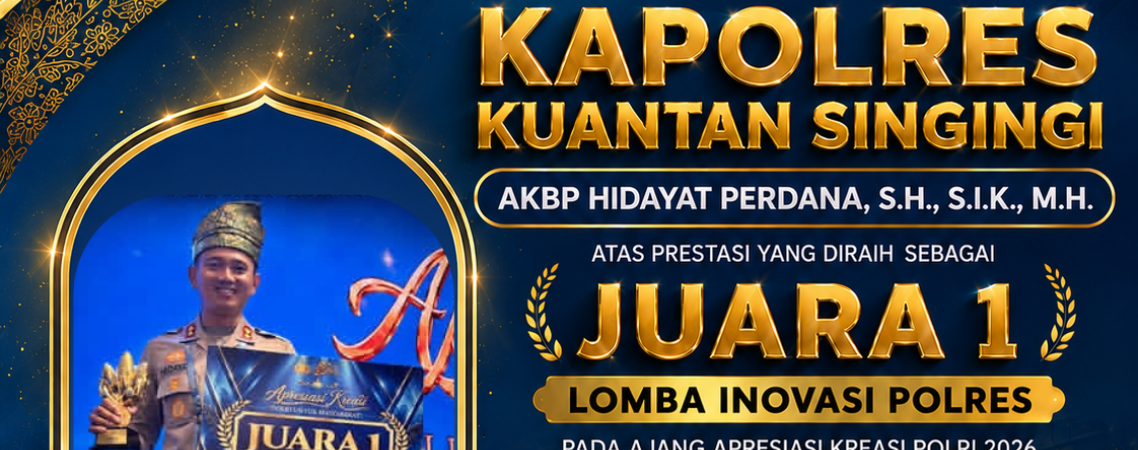 Kapolres Kuansing Raih Juara Lomba Ketahanan Pangan