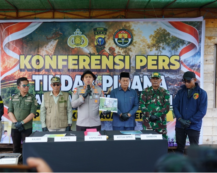 Keterangan pers tindak pidana karhutla
