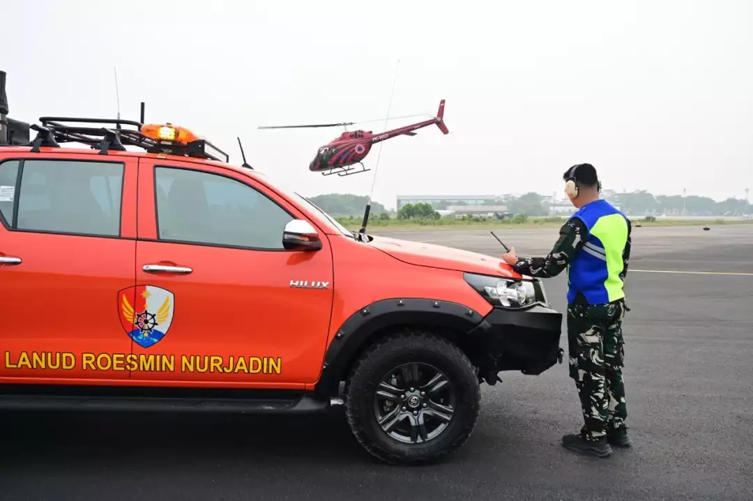 Patroli karhutla menggunakan helikopter Bell 505 PK-WSD