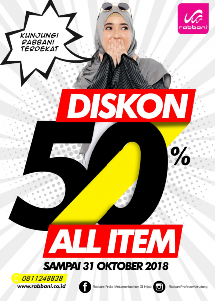 Diskon 50% Rabbani