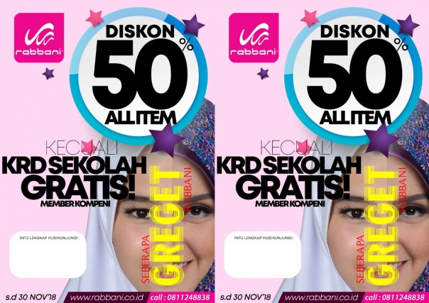 Diskon 50% Rabbani All Item