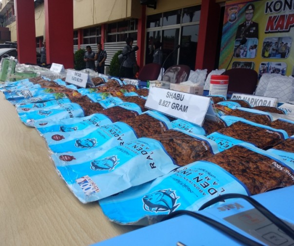 Salah satu barang bukti Narkoba yang disita jajaran Polresta Pekanbaru selama digelarnya Operasi Antik 2018 (Foto: Dokumen Riau1.com/Hadi)