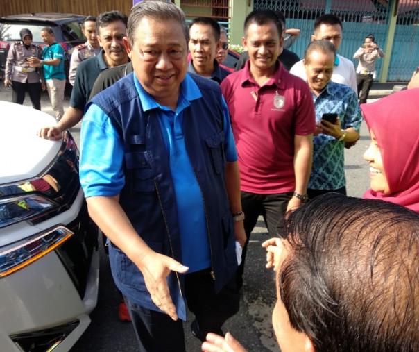 Susilo Bambang Yudhoyono saat di Pekanbaru (Foto: Riau1.com)