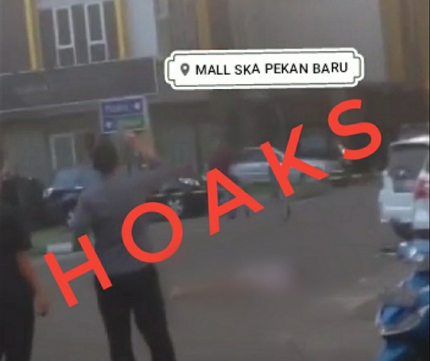 Screen capture video yang lokasinya hoaks, di mana disebut-sebut terjadi di Pekanbaru