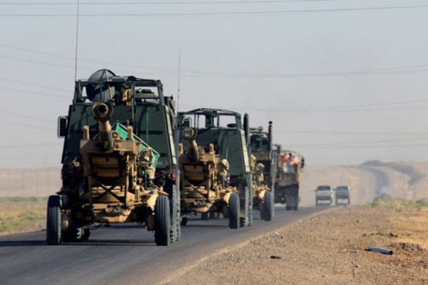 Artileri Irak memasuki Kirkuk Utara. 