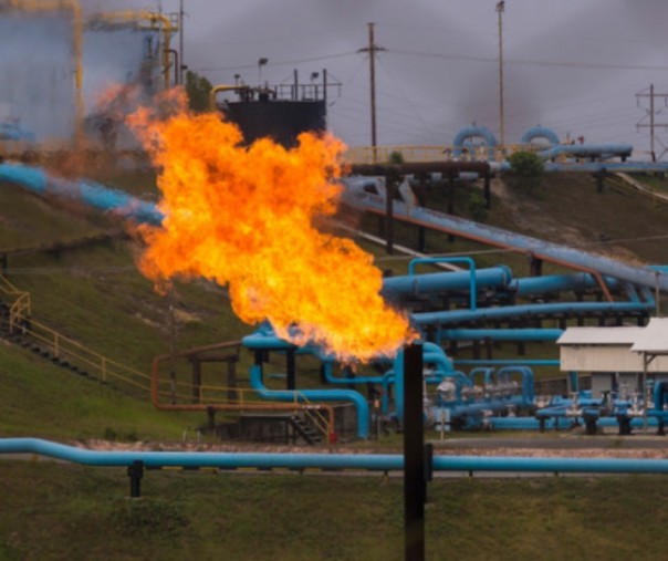 Fasilitas minyak PT Chevron Pacific Indonesia di daerah Minas yang masuk dalam Blok Rokan di Riau. Foto: Antara.