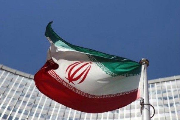 Ilustrasi Bendera Iran. 