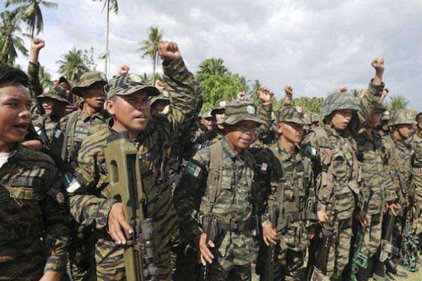 Ilustrasi pasukan militan Abu Sayyaf di Filipina. 