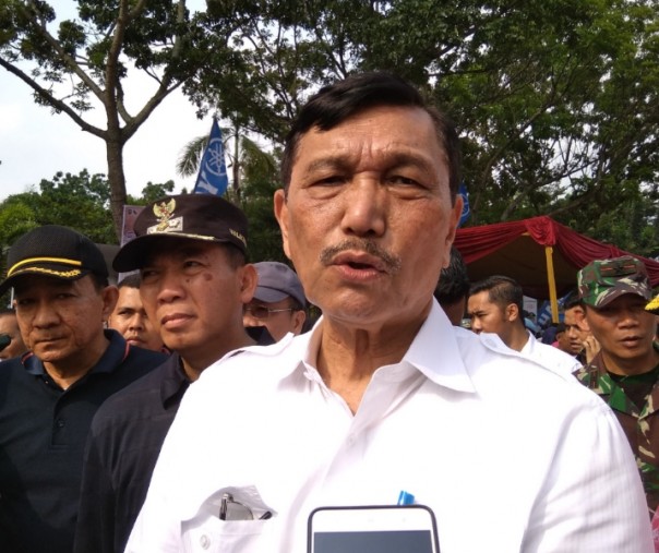 Menteri Koordinator Bidang Kemaritiman Luhut Binsar Panjaitan saat di Pekanbaru, Minggu (3/3/2019). Foto: Surya/Riau1.